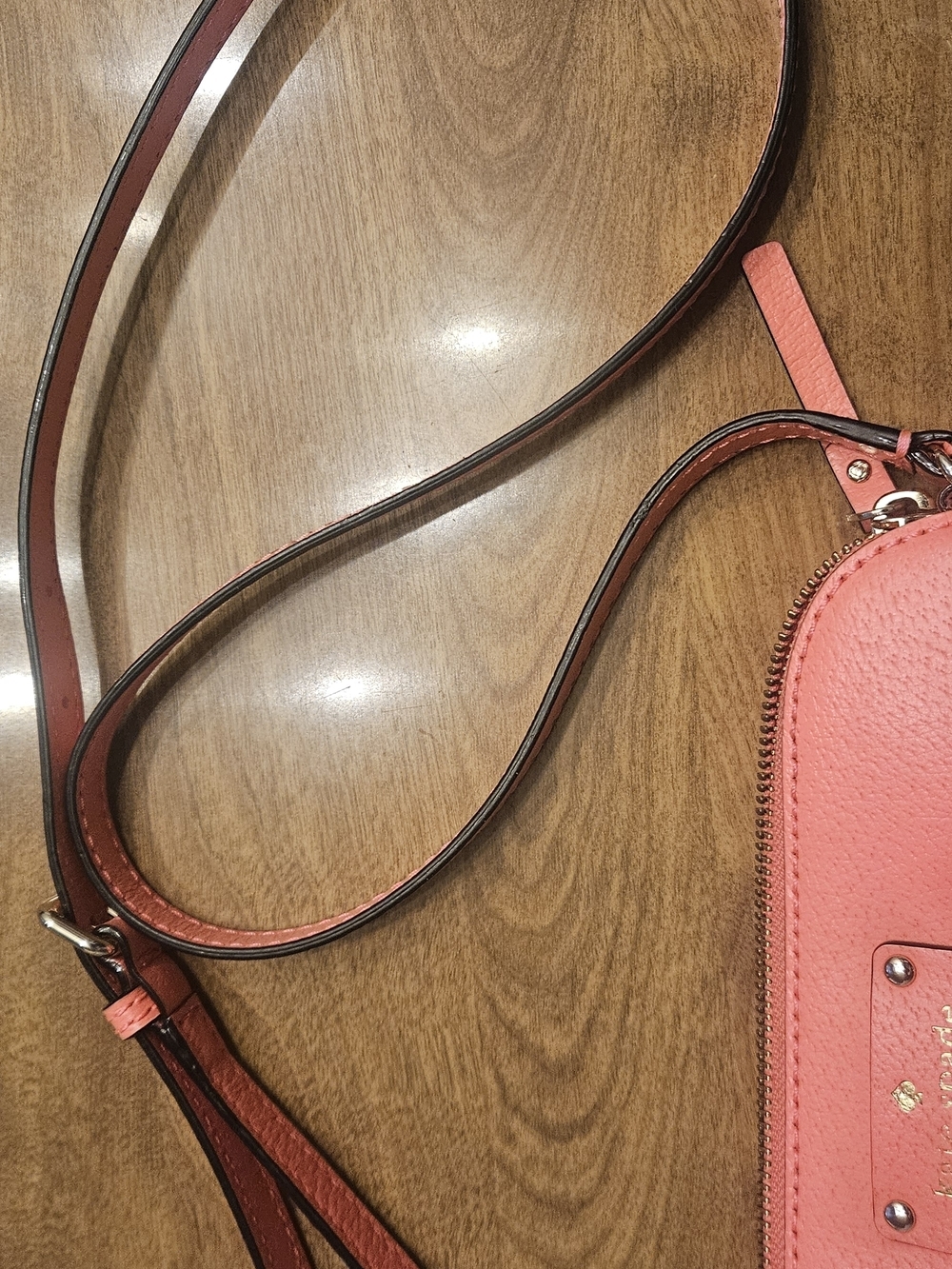 kate spade Coral Pink Pebbled Leather Crossbody Bag - Picture 5 of 6
